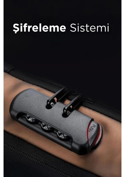 Torima Kahverengi: Şifreli ve USB Şarjlı Günlük Omuz Çantası